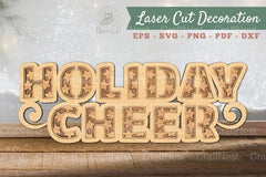 Holiday Cheer 3D Lasercut Decoration Clipart Bundle - CraftNest - Digital Crafting and Art