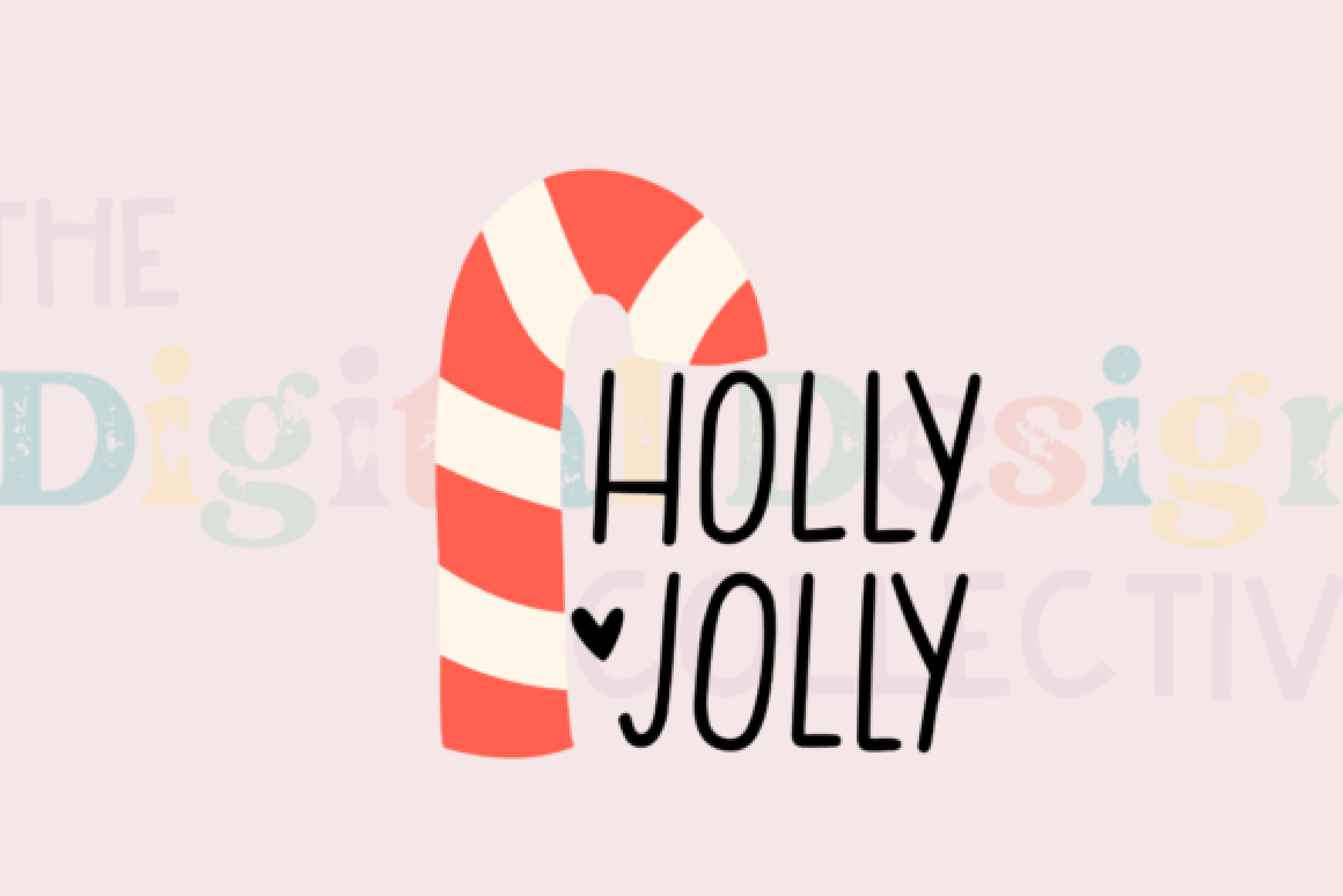 Holly Jolly Candy Cane T-Shirt Design Bundle