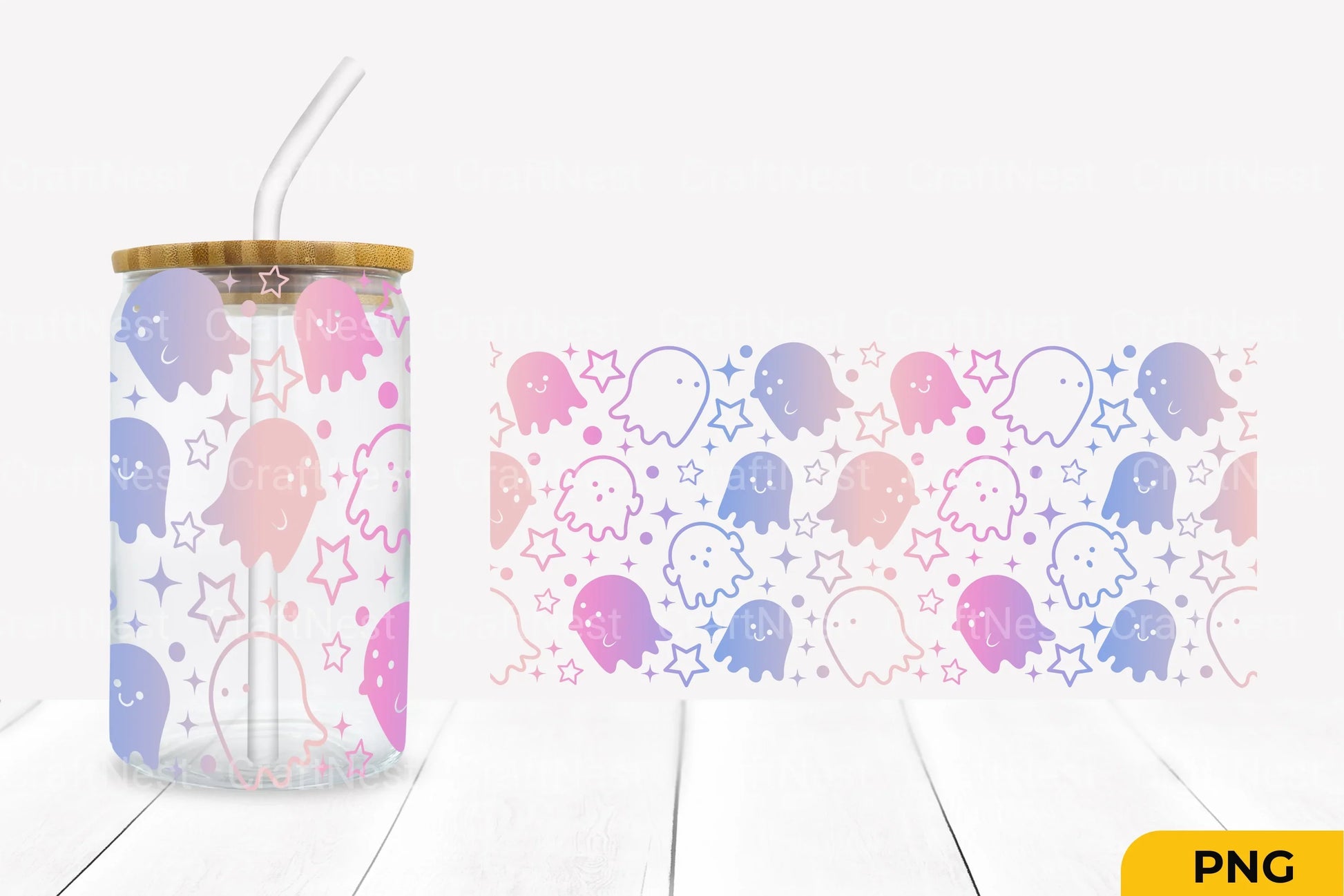 Holographic Halloween 16Oz Glass Can Clipart Bundle - CraftNest - Digital Crafting and Art