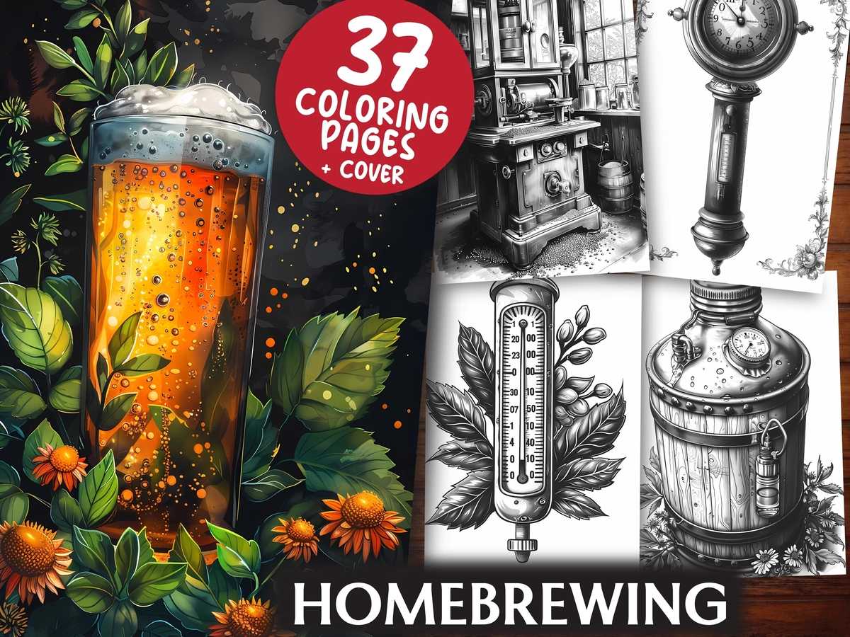 Homebrewing Coloring Books - CraftNest - Digital Crafting and Art