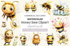 Honeybee Bee Clipart Bundle - CraftNest - Digital Crafting and Art