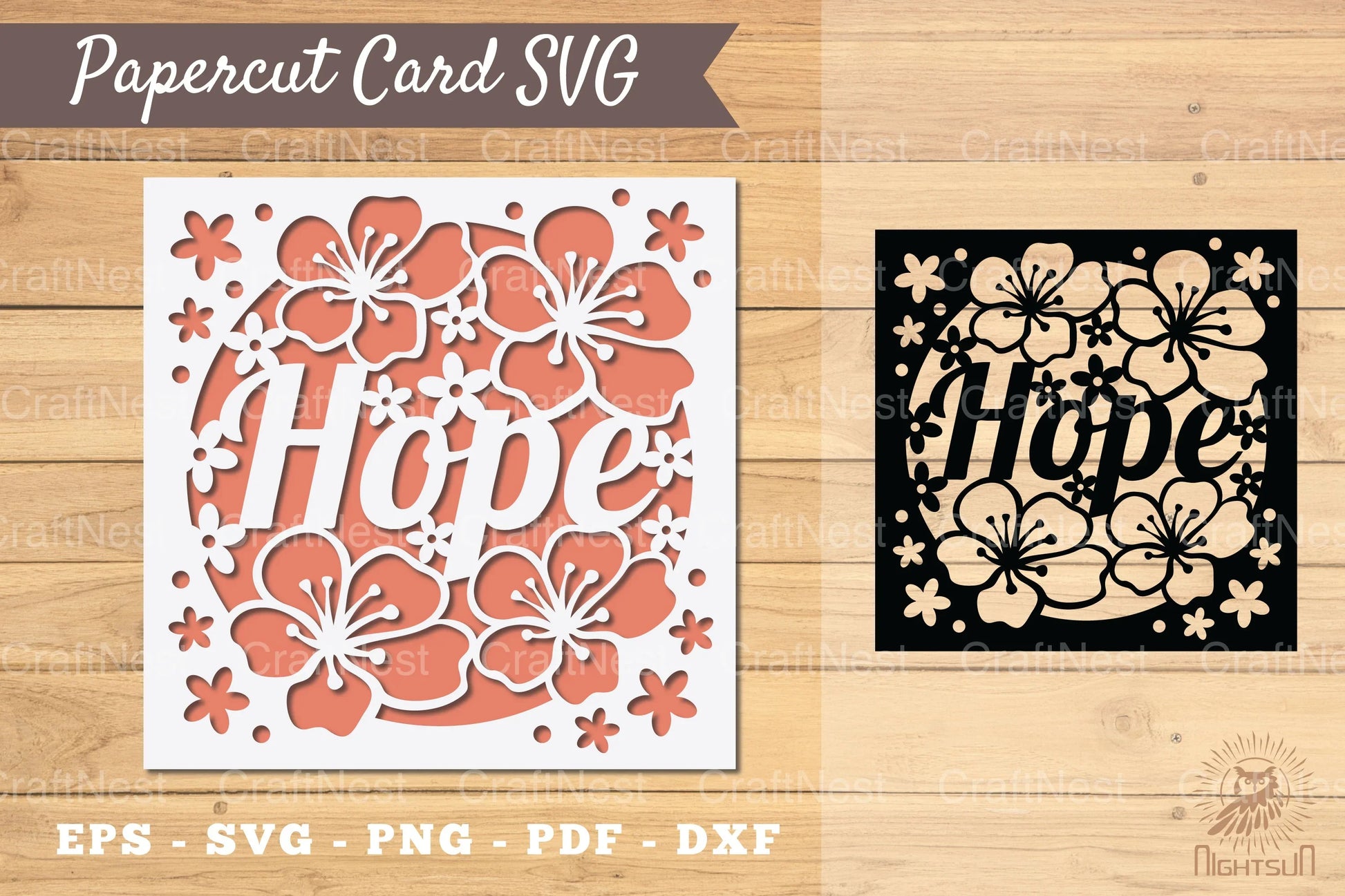 Hope Papercut Card SVG Bundle - CraftNest - Digital Crafting and Art