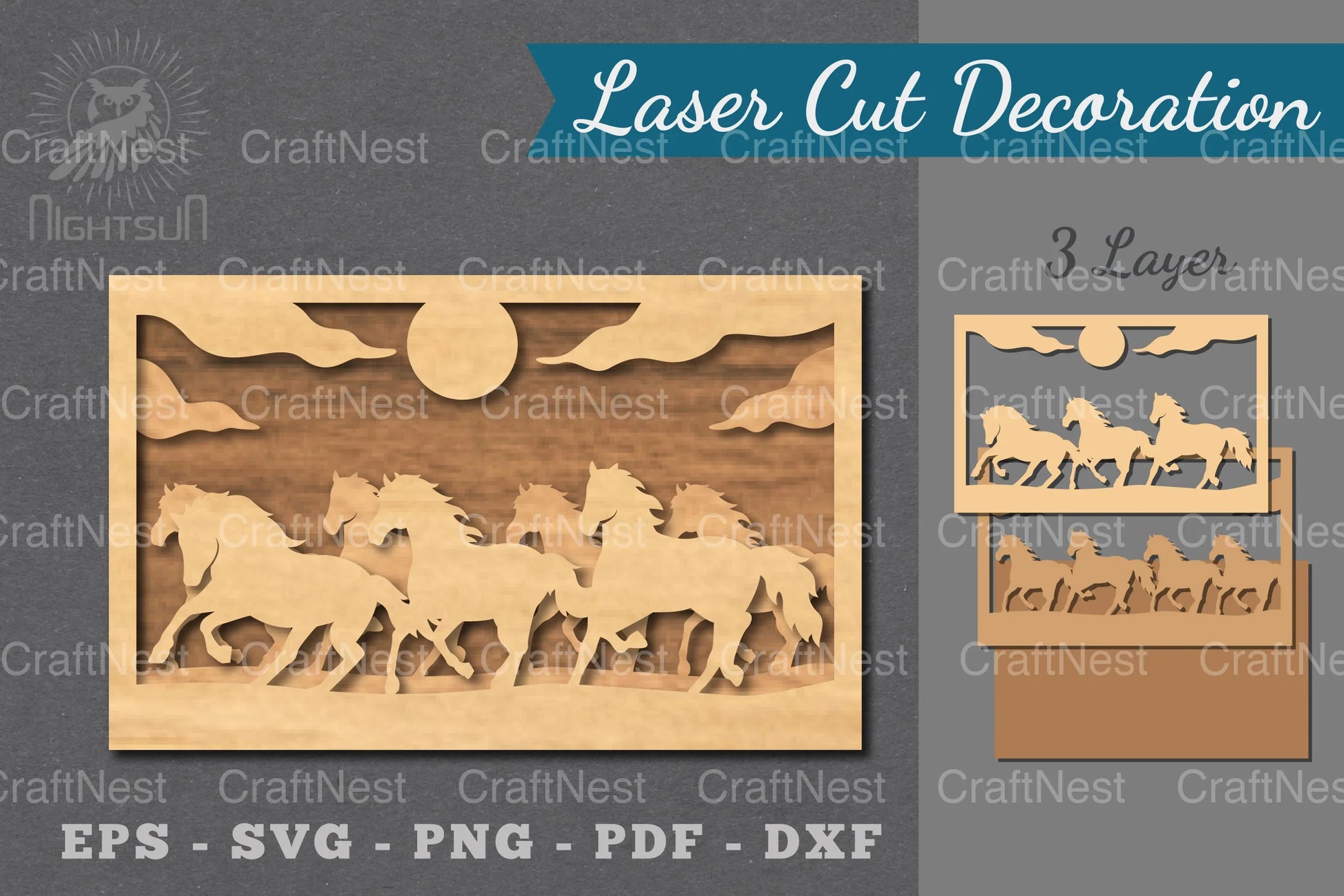 Horse Riding Laser Cut Decoration Clipart Bundle - CraftNest - Digital Crafting and Art