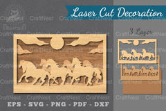 Horse Riding Laser Cut Decoration Clipart Bundle - CraftNest - Digital Crafting and Art