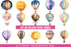 Hot Air Balloon Clipart Bundle