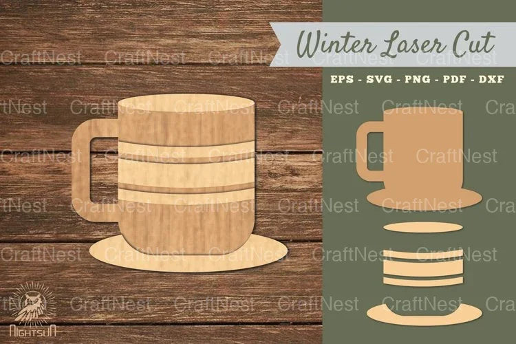 Hot Cocoa Laser Cut Decoration Clipart Bundle - CraftNest - Digital Crafting and Art