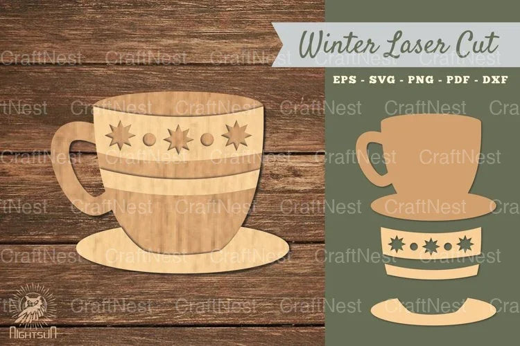 Hot Cocoa Laser Cut Decoration Clipart Bundle - CraftNest - Digital Crafting and Art