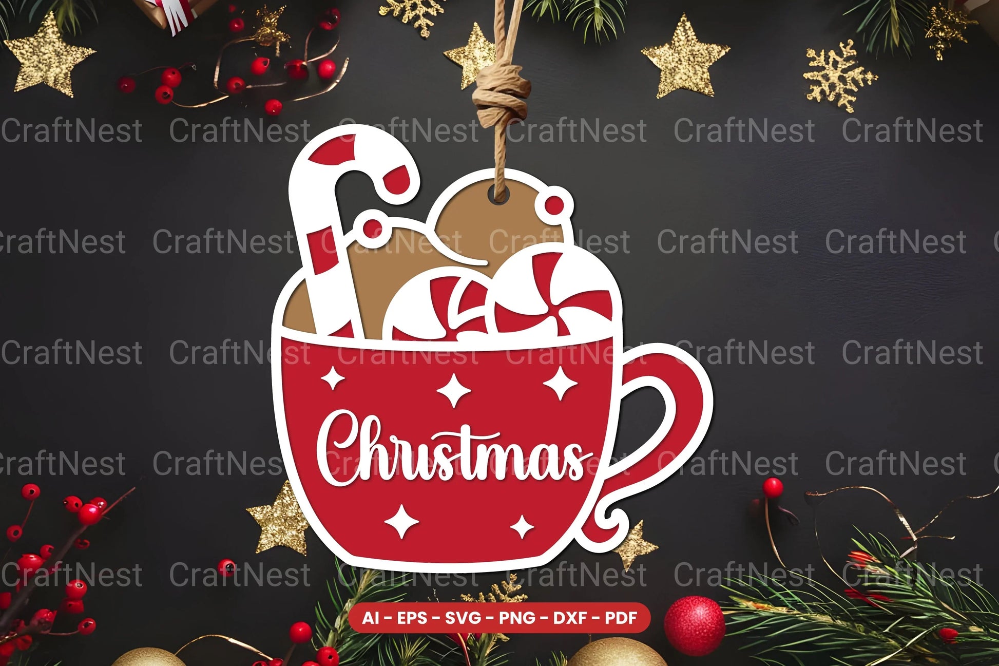 Hot Cocoa Lasercut SVG Bundle - CraftNest - Digital Crafting and Art