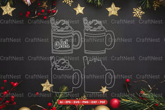 Hot Cocoa Lasercut SVG Bundle - CraftNest - Digital Crafting and Art