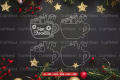 Hot Cocoa Lasercut SVG Bundle - CraftNest - Digital Crafting and Art