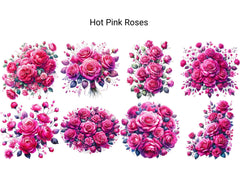 Hot Pink Roses - CraftNest - Digital Crafting and Art