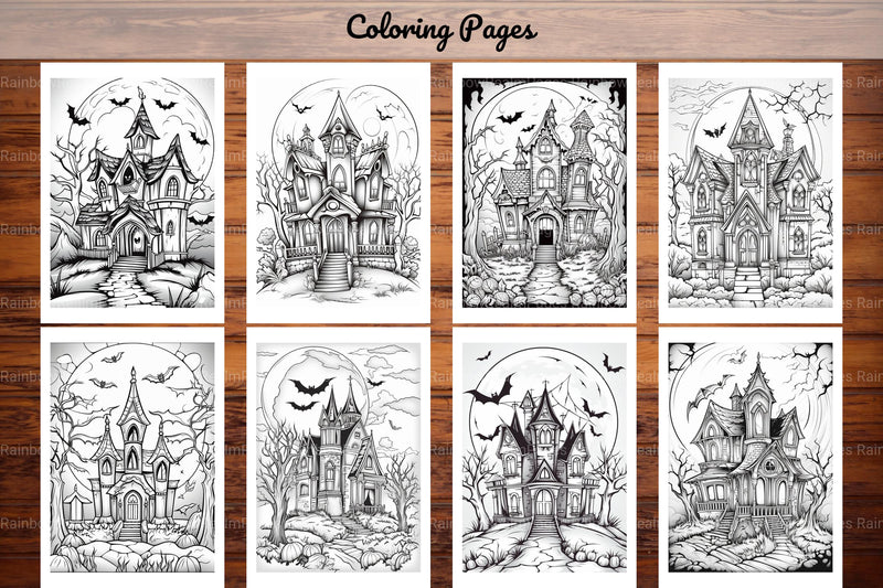 Haunted House Halloween Coloring Book - CraftNest - Digital Crafting and Art