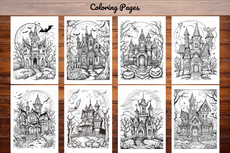 Haunted House Halloween Coloring Book - CraftNest - Digital Crafting and Art