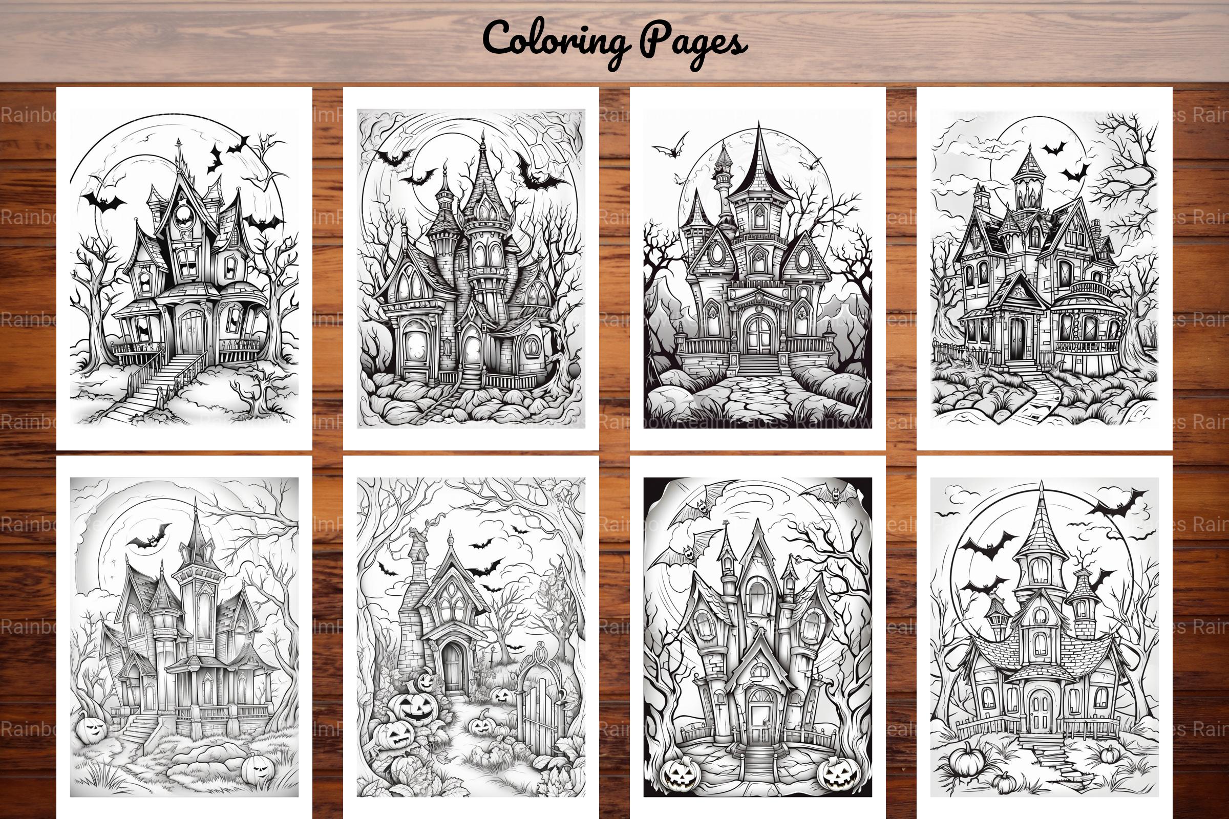 Haunted House Halloween Coloring Book - CraftNest - Digital Crafting and Art