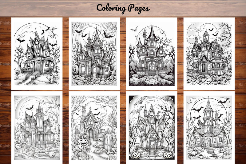Haunted House Halloween Coloring Book - CraftNest - Digital Crafting and Art