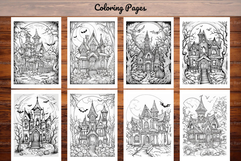 Haunted House Halloween Coloring Book - CraftNest - Digital Crafting and Art