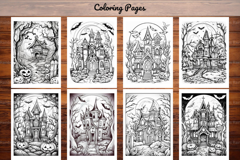 Haunted House Halloween Coloring Book - CraftNest - Digital Crafting and Art
