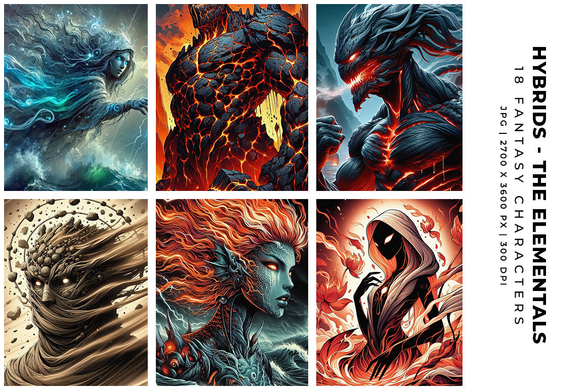 Hybrids: Elementals - Characters