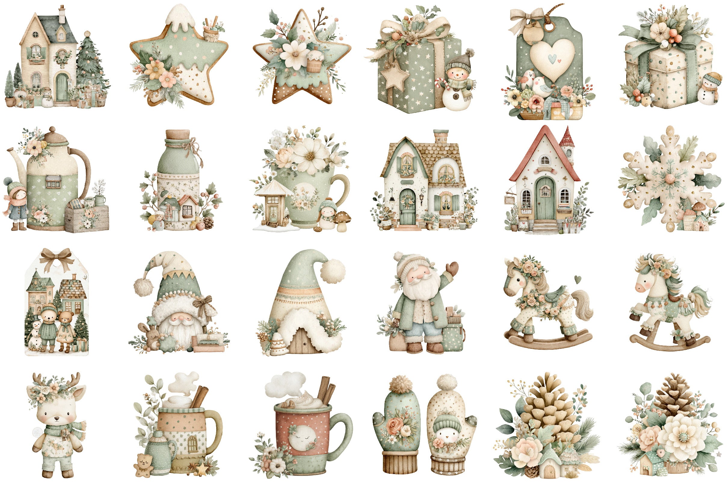 Hygge Christmas Clipart Bundle