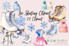Ice Skating Clipart Bundle