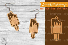 Ice Cream Laser Cut Earrings SVG Bundle - CraftNest - Digital Crafting and Art