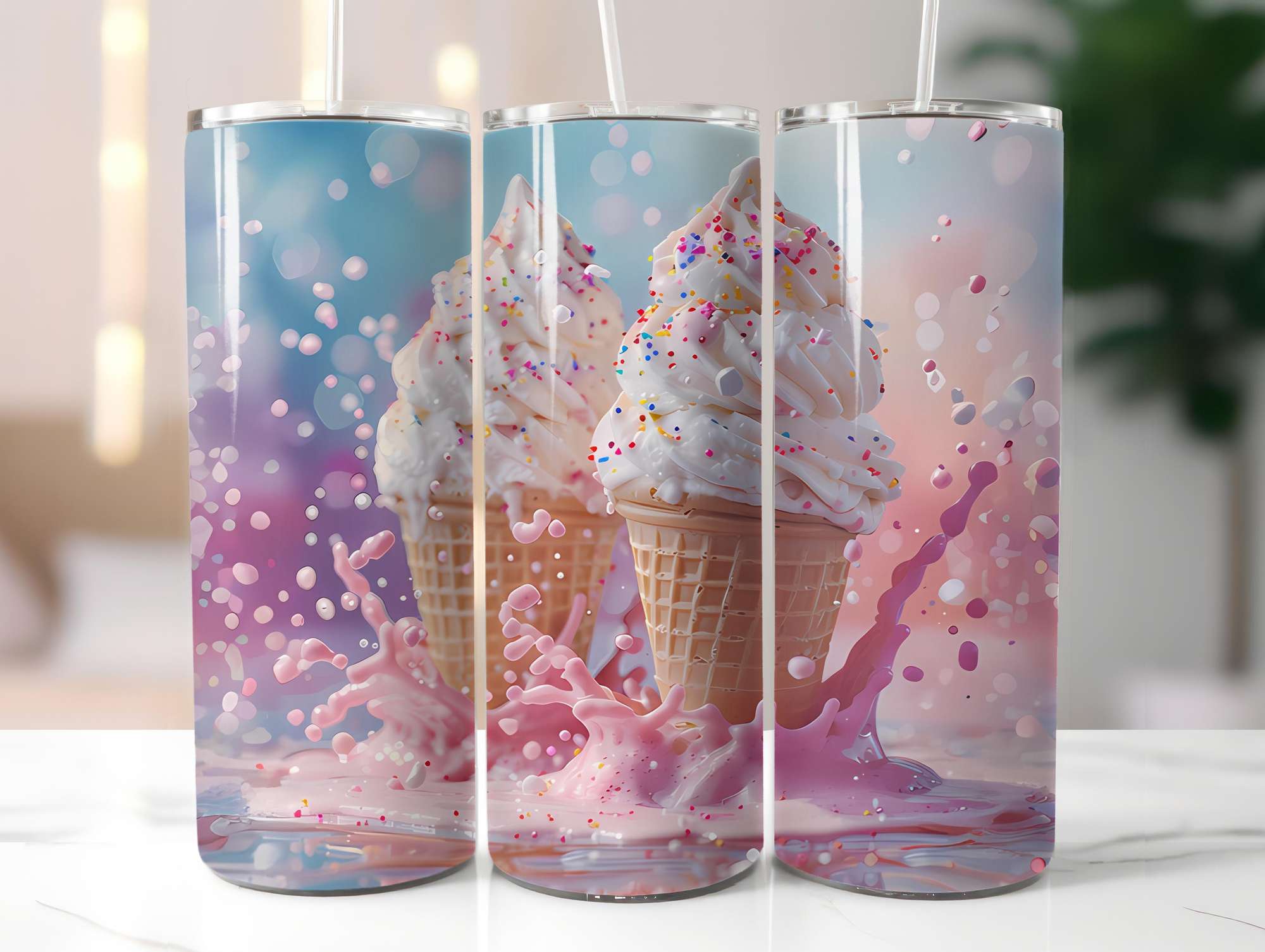 Ice Cream 1 Tumbler Wrap - CraftNest - Digital Crafting and Art