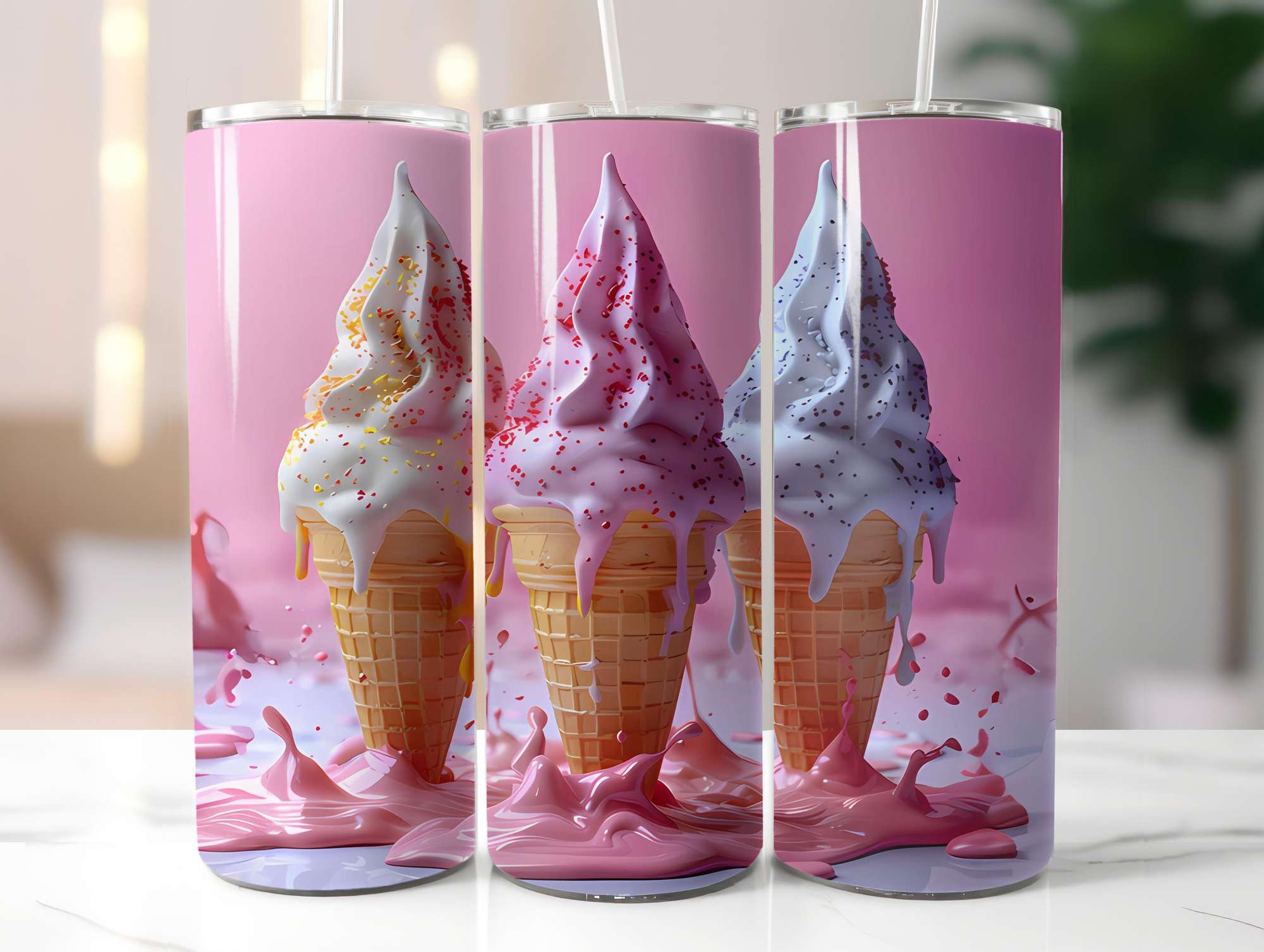 Ice Cream 5 Tumbler Wrap - CraftNest - Digital Crafting and Art