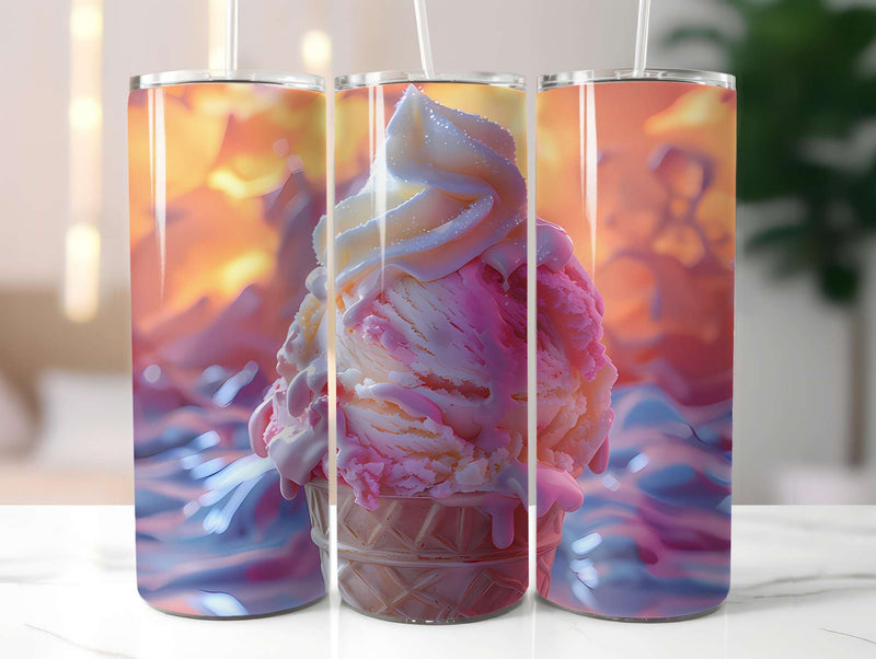 Ice Cream 3 Tumbler Wrap - CraftNest - Digital Crafting and Art