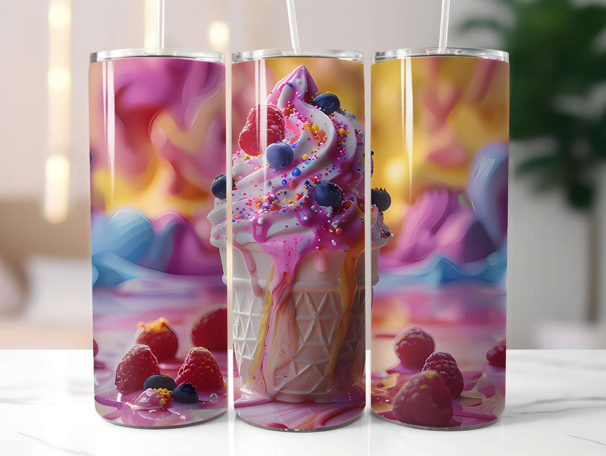 Ice Cream 1 Tumbler Wrap - CraftNest - Digital Crafting and Art