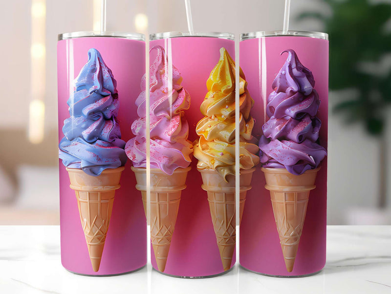 Ice Cream 2 Tumbler Wrap - CraftNest - Digital Crafting and Art