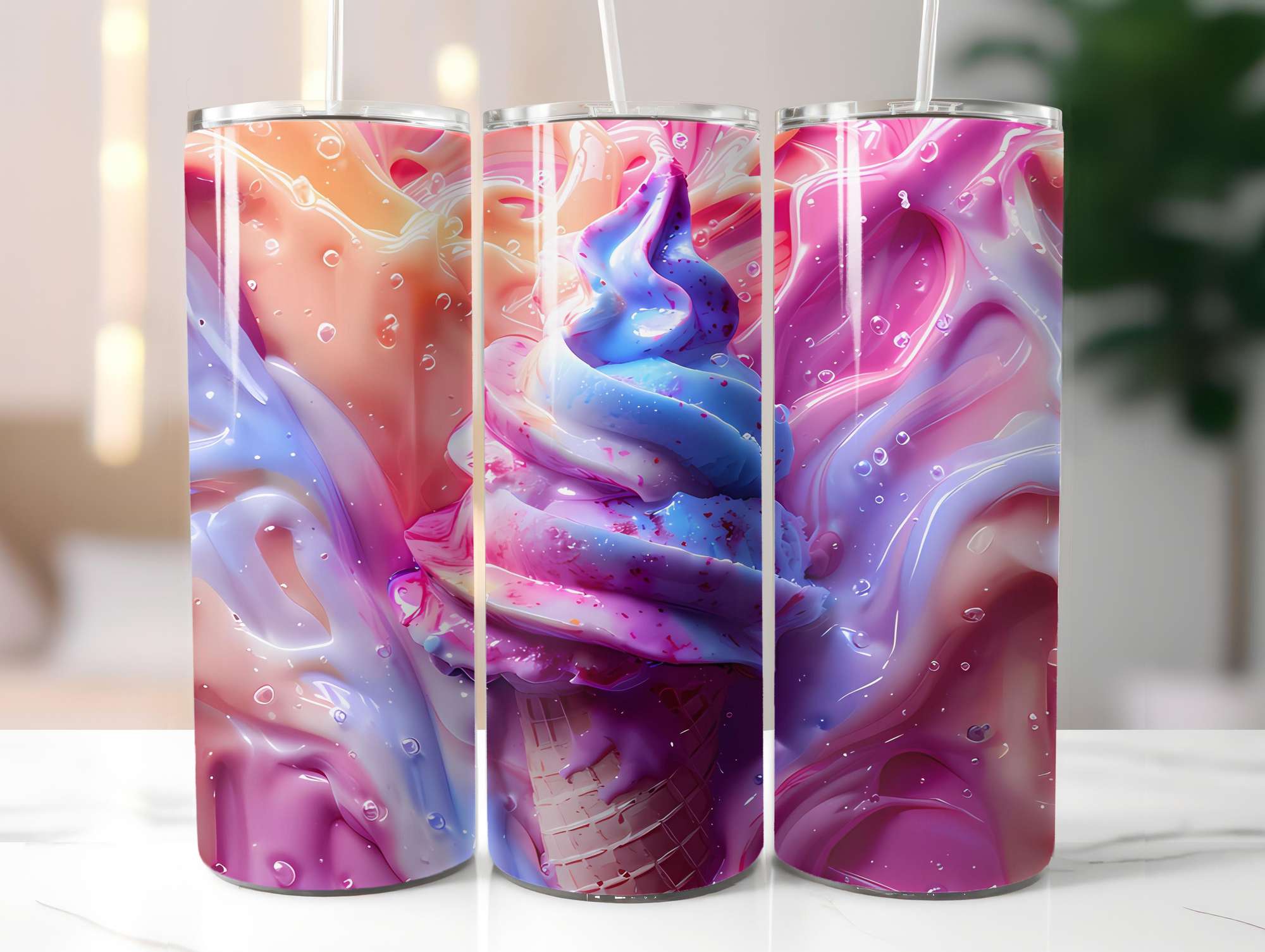 Ice Cream 3 Tumbler Wrap - CraftNest - Digital Crafting and Art