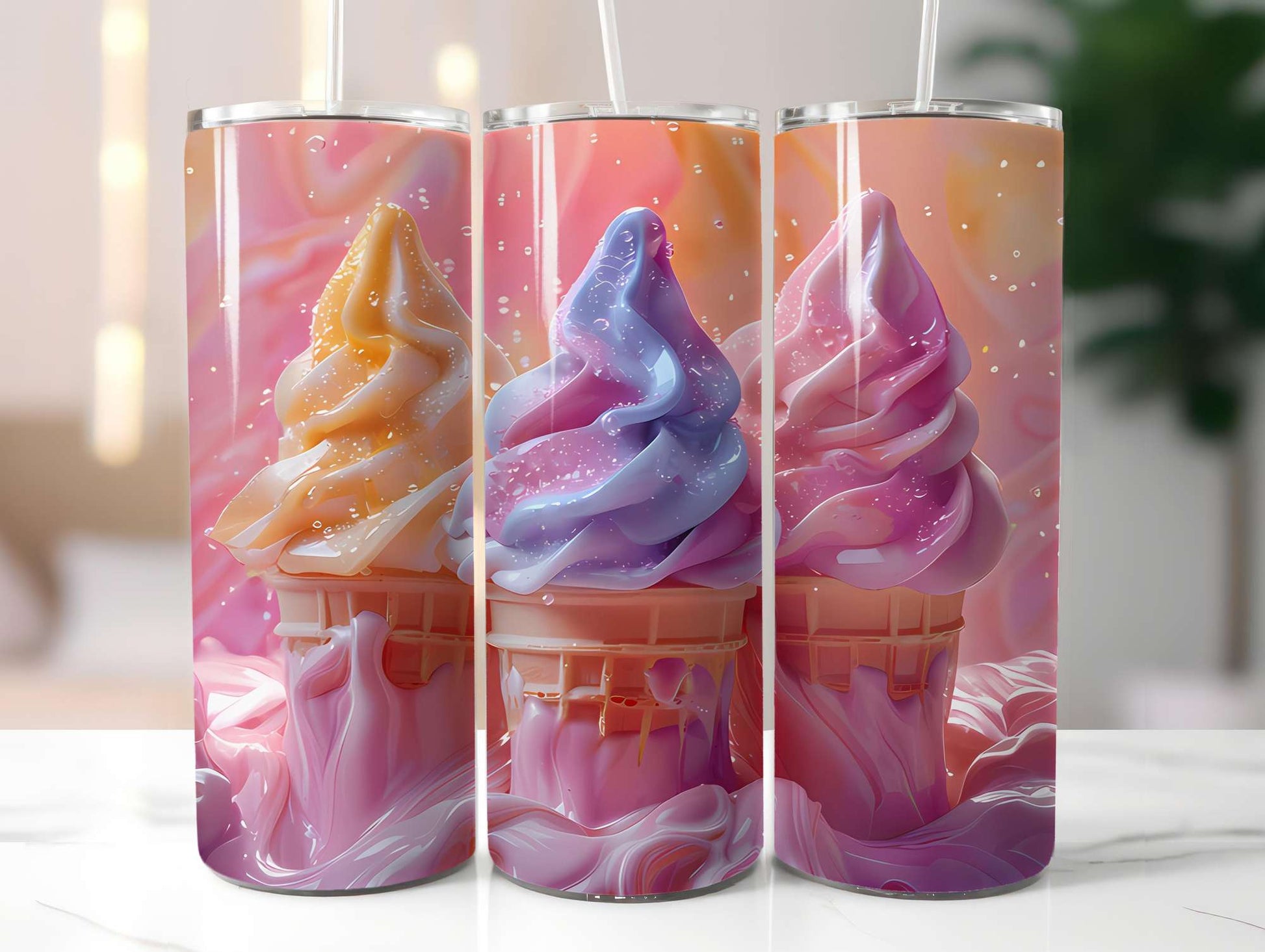 Ice Cream 1 Tumbler Wrap - CraftNest - Digital Crafting and Art