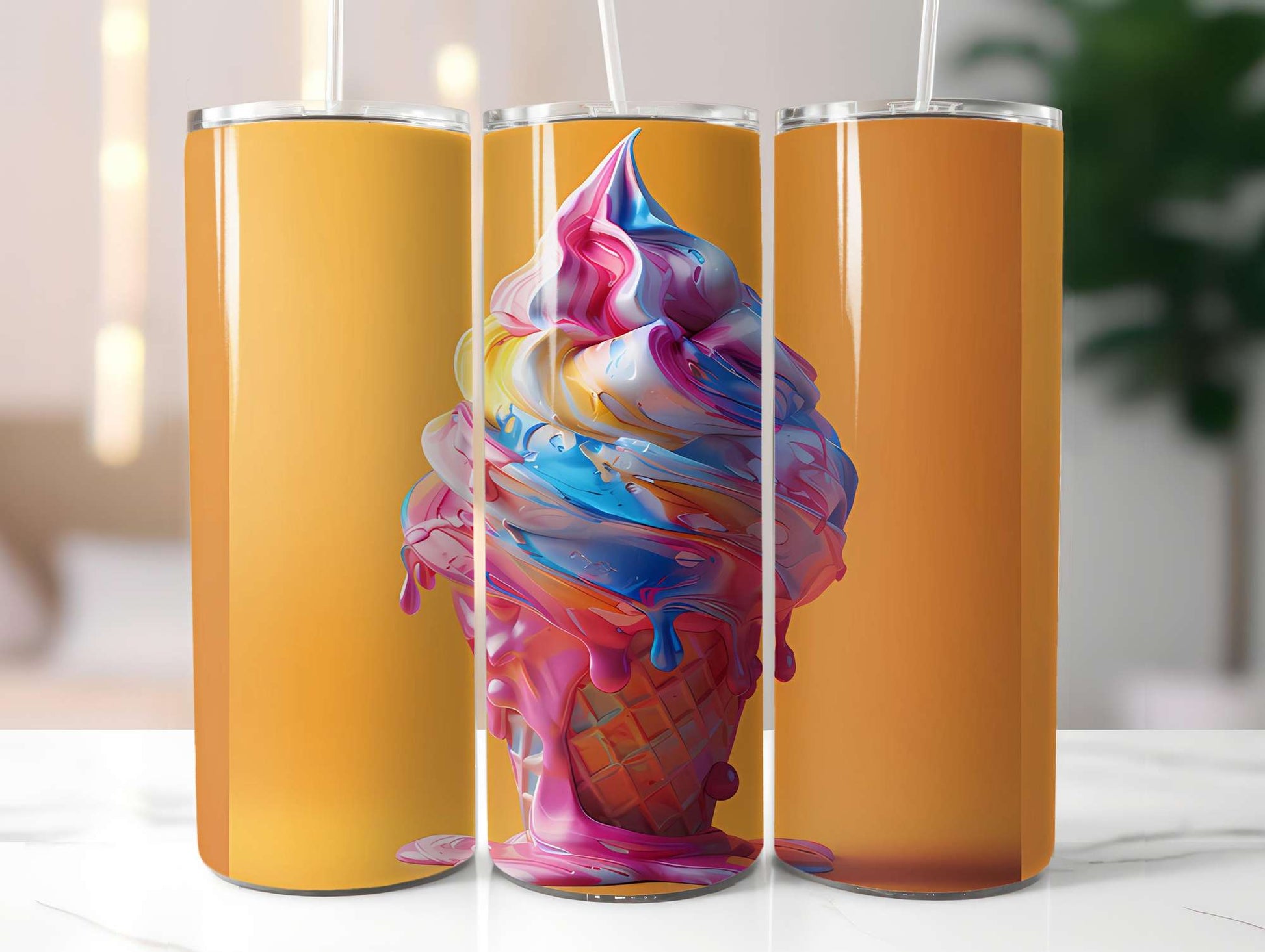 Ice Cream 3 Tumbler Wrap - CraftNest - Digital Crafting and Art