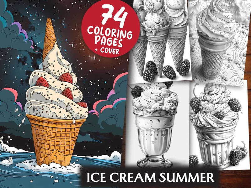 Ice Cream Summer Coloring Books - CraftNest - Digital Crafting and Art