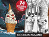 Eiscreme Sommer Malbücher