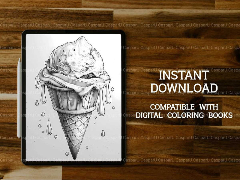 Ice Cream Summer Coloring Books - CraftNest - Digital Crafting and Art