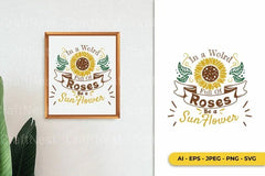 Sunflower Wall Decor SVG Bundle - CraftNest - Digital Crafting and Art