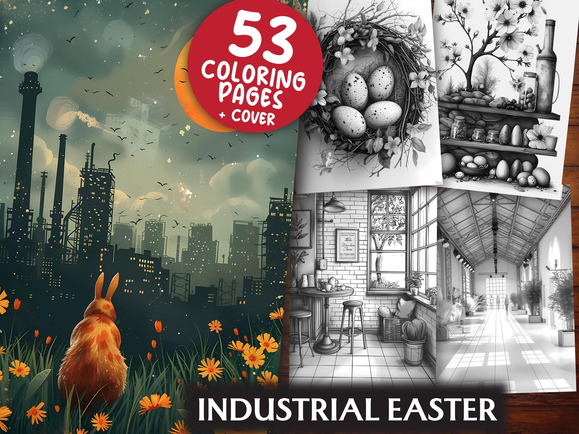 Industrial Easter Coloring Books - CraftNest