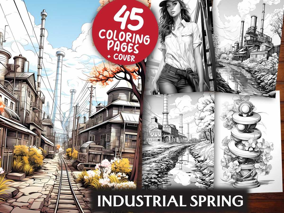 Industrial Spring Coloring Books - CraftNest