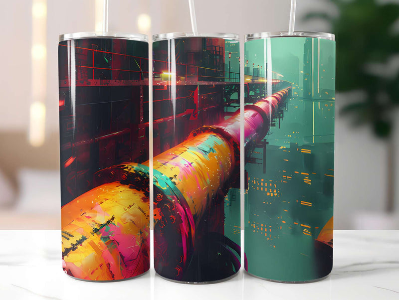 Industrial Summer 5 Tumbler Wrap - CraftNest - Digital Crafting and Art