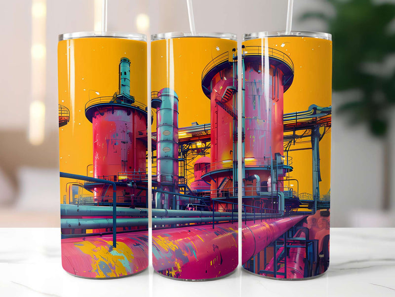 Industrial Summer 5 Tumbler Wrap - CraftNest - Digital Crafting and Art