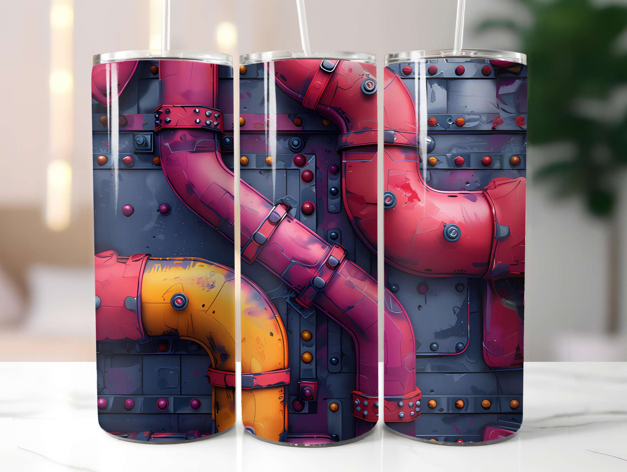 Industrial Summer 5 Tumbler Wrap - CraftNest - Digital Crafting and Art