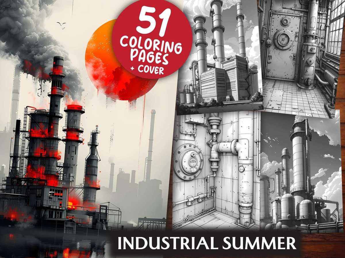 Industrial Summer Coloring Books - CraftNest - Digital Crafting and Art