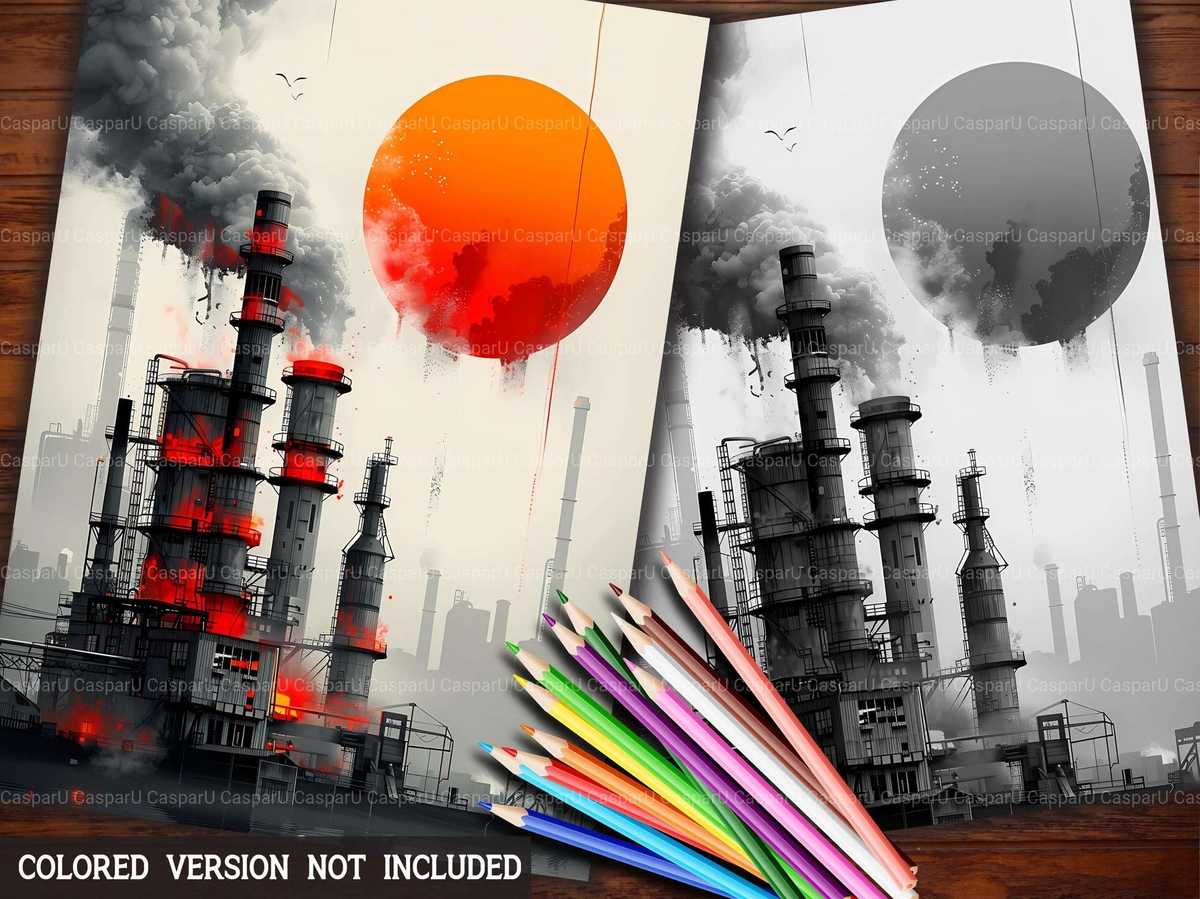 Industrial Summer Coloring Books - CraftNest - Digital Crafting and Art