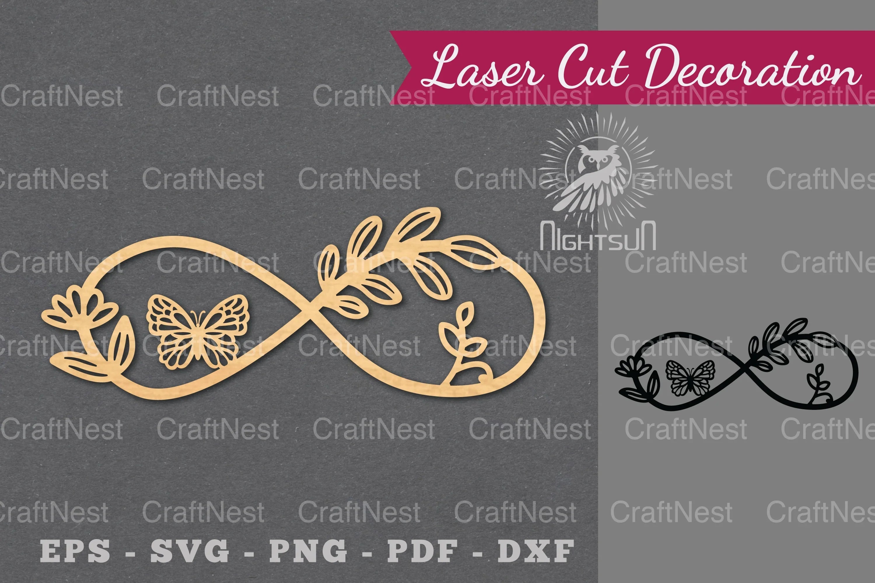 Infinity Floral Laser Cut Decoration Clipart Bundle - CraftNest - Digital Crafting and Art