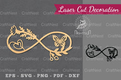 Infinity Floral Laser Cut Decoration Clipart Bundle - CraftNest - Digital Crafting and Art