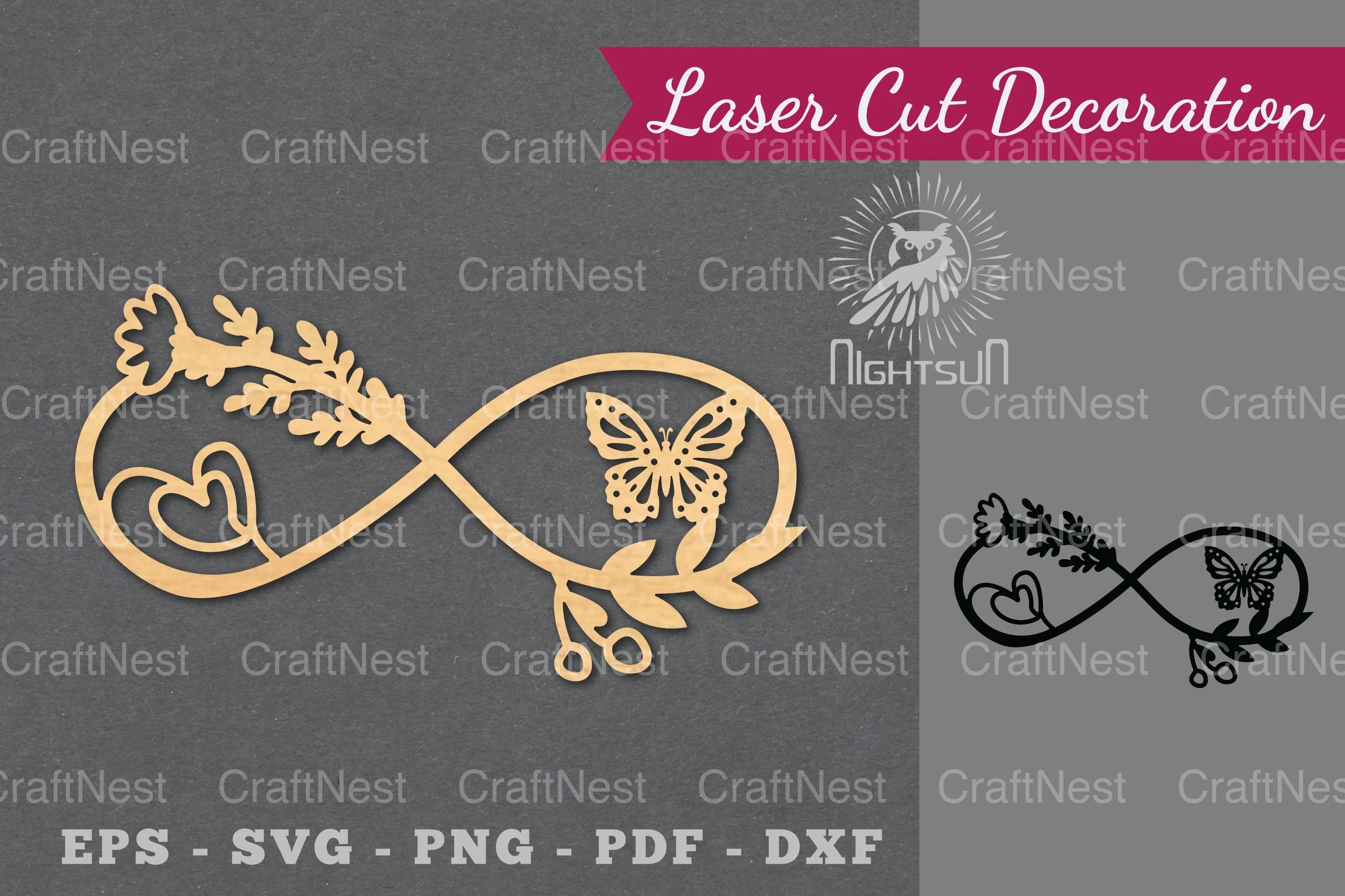 Infinity Floral Laser Cut Decoration Clipart Bundle - CraftNest - Digital Crafting and Art