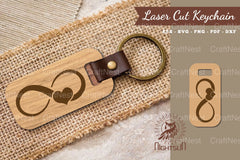Infinity Heart Laser Cut Keychain Design Bundle - CraftNest - Digital Crafting and Art