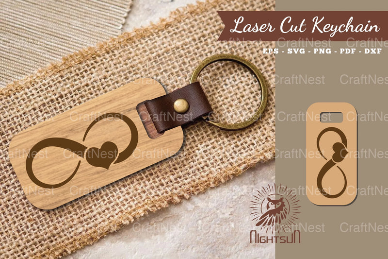 Infinity Heart Laser Cut Keychain Design Bundle - CraftNest - Digital Crafting and Art