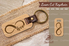 Infinity Love Laser Cut Keychain Design Bundle - CraftNest - Digital Crafting and Art